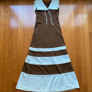 1960’s brown and white Nardis maxi